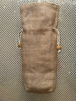 Natural Jute Wine Bag w/Drawstring