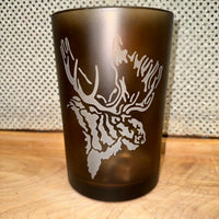 Moose Glass Candle or Lights Holder