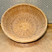 Natural Round Bamboo Basket 9"