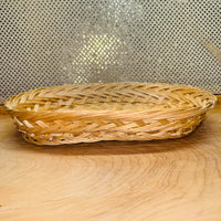 Oval Low Vanilla Willow Basket