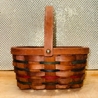 Multi-color Stained Weave Oval Basket