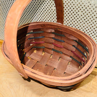 Multi-color Stained Weave Oval Basket