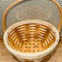 Vanilla Round Handled Chipwood Basket