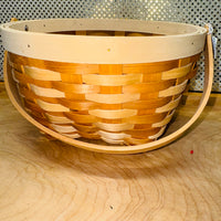 Vanilla Round Handled Chipwood Basket