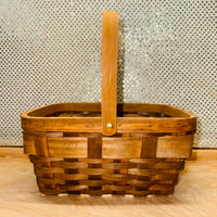 Chipwood Basket With Drop Handle