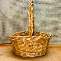 Vanilla Sturdy Wicker Oval Basket