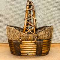 Rope and Stick Oval Willow Basket