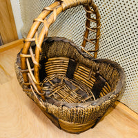 Rope and Stick Oval Willow Basket