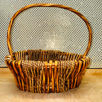 Stick and Rope Medium Stained Oval Basket