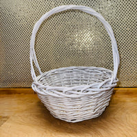 Round White Willow Basket