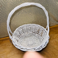 Round White Willow Basket