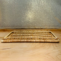 Woven Flat Tray With handles
