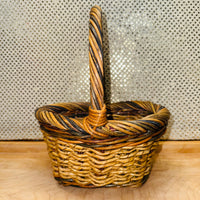 Small Multi-Color Wicker Oval Basket