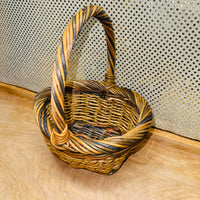 Small Multi-Color Wicker Oval Basket