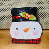 Snowman, Santa or Peguin Face Tin