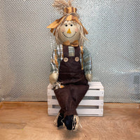 Sitting Fabric/Felt Scarecrow
