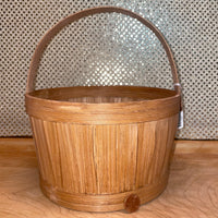 Round Wood Slats Basket