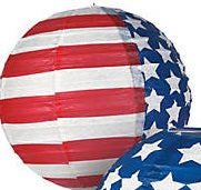 Patriotic Flag Hanging Paper Lantern