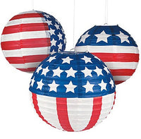 Patriotic Flag Hanging Paper Lantern