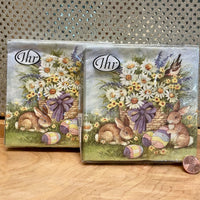 Easter Bunnies Beverage Napkins