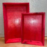 Wood Tray - Red
