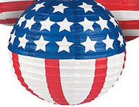 Patriotic Flag Hanging Paper Lantern