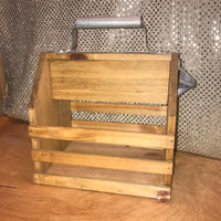 Wood Bottle Carrier with Opener