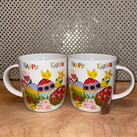 Happy Easter Mug with Eggs 12oz