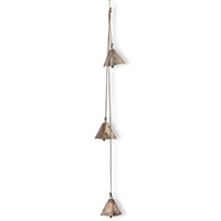 
              Pyramid Temple Bells & Jute Rope Swag - Antique Brass
            