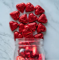 
              Red Foil Milk Chocolate Hearts
            