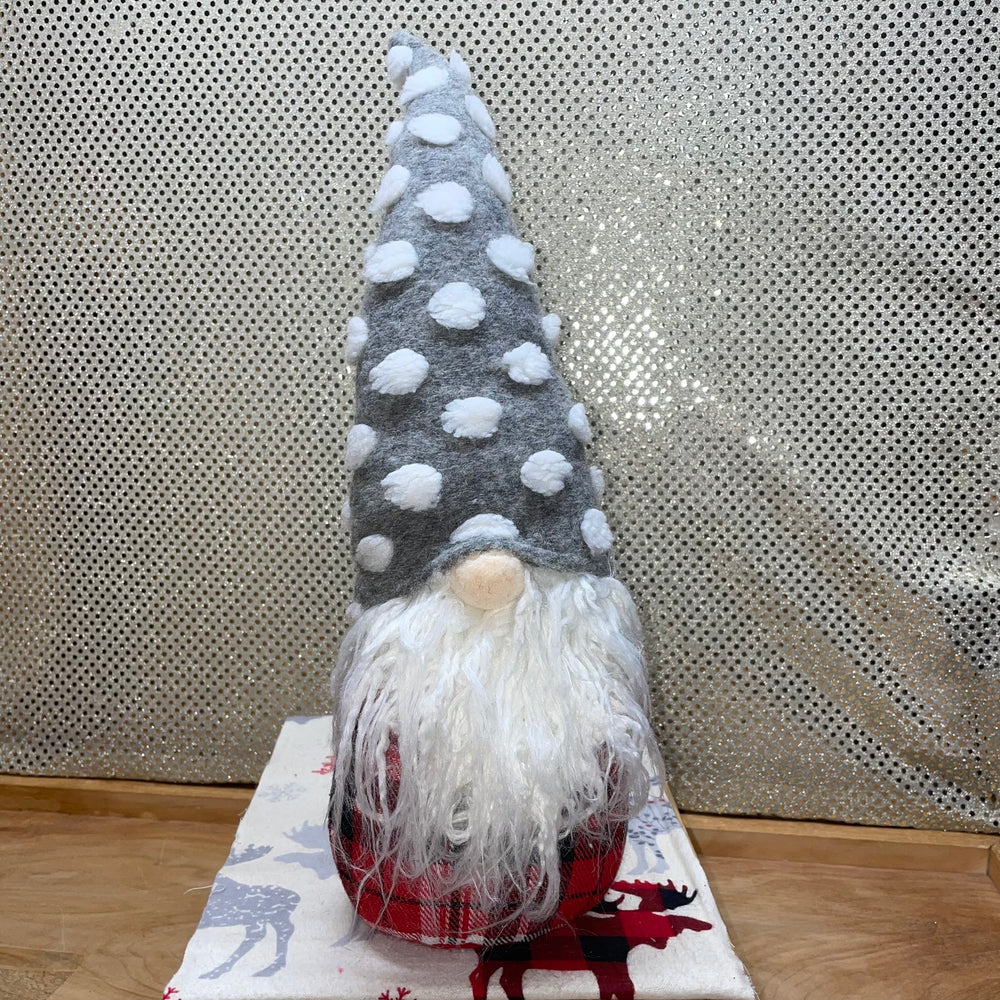 Gnome Sitter Grey/Wh Dots Hat