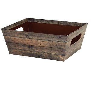 Brown Wood Plank Market Tray