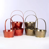
              Red or Gold Metal Basket (3 sizes)
            