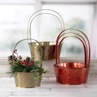 
              Red or Gold Metal Basket (3 sizes)
            