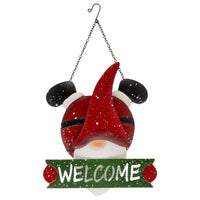 Welcome Santa Metal Christmas Sign