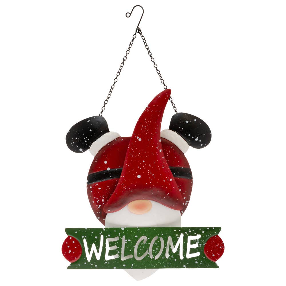 Welcome Santa Metal Christmas Sign