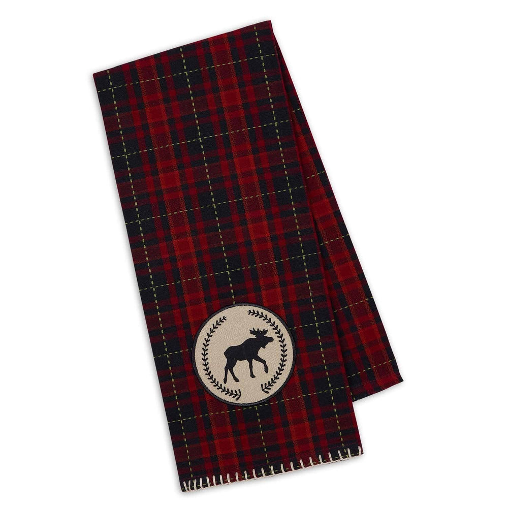 Moose Laurel Embellished Dishtowel