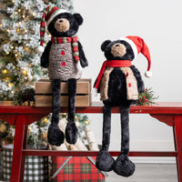 
              Plush Christmas Black Bear Shelf Sitters
            