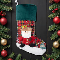 Jolly 3D Christmas Stocking - Santa, Deer, Snowman