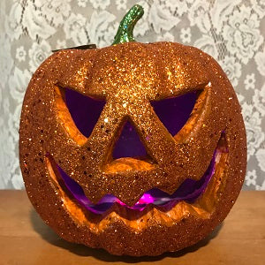 Light-Up Glitter Pumpkin