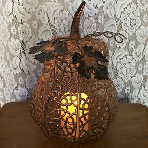 Light-up Foil Copper Pumpkin