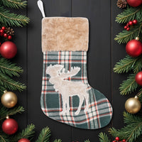 Red-Green Plaid Christmas Stockings
