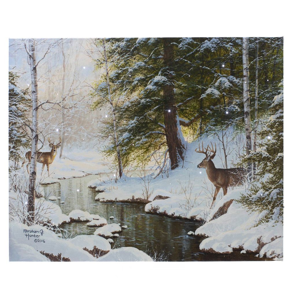 Deer in Woods Light-up Print