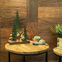 
              Rustic Metal Deer Forest Stroll Accent Lamp
            