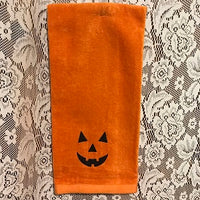 Halloween Pumpkin Face Hand Towel