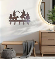 
              Metal Bear and Moose Wall Decor with Hooks
            