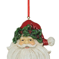 Holly & Ivy Santa Christmas Ornament