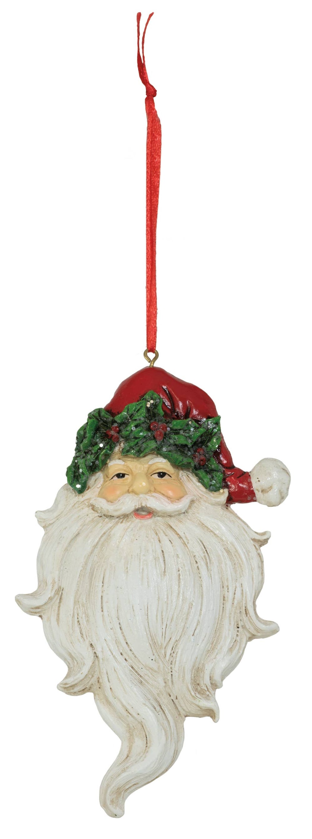 Holly & Ivy Santa Christmas Ornament