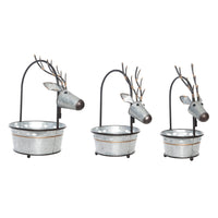 Metal Reindeer Basket