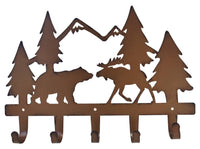 
              Metal Bear and Moose Wall Decor with Hooks
            
